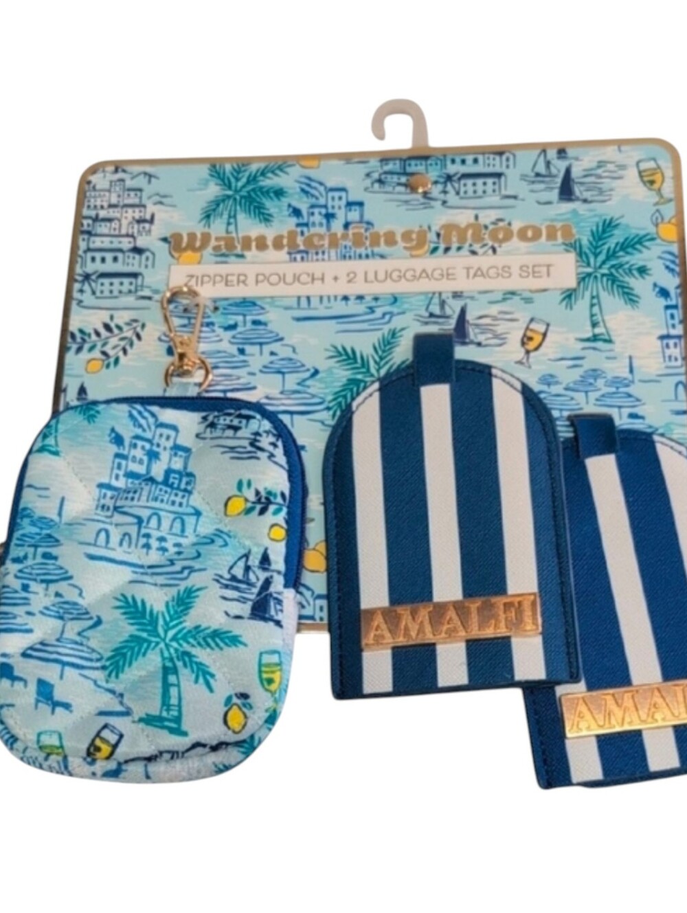 Amalfi Blue Travel Set Luggage Tags